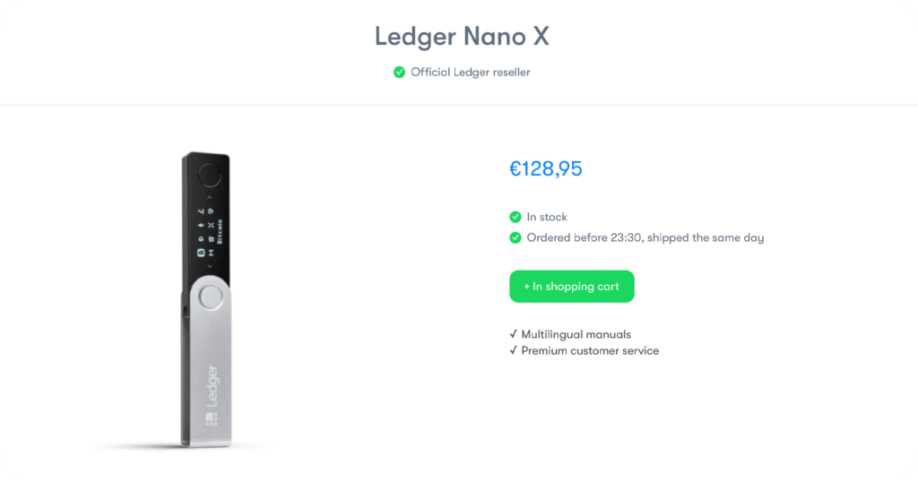 Acquistare Ledger Nano X