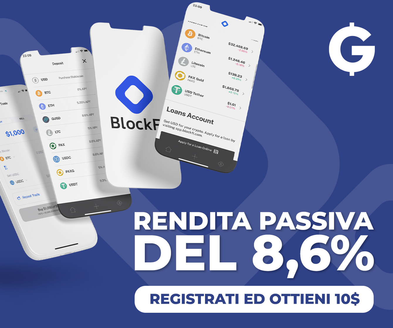 Blockfi Ads - Ottieni 10$