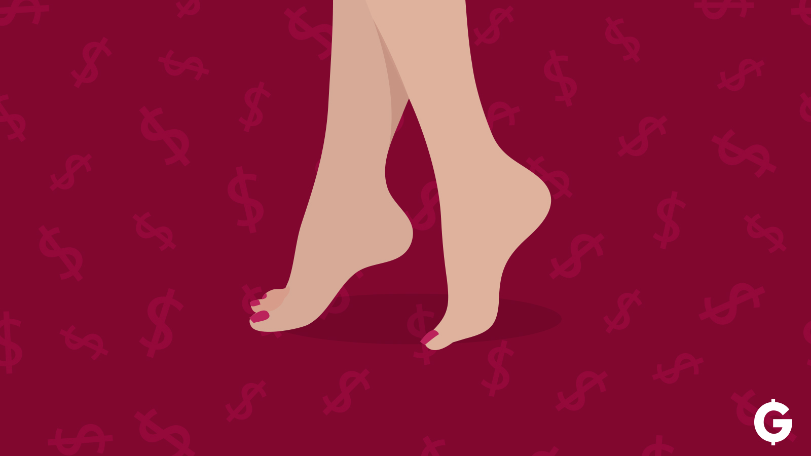 Illustrazione di due piedi femminili