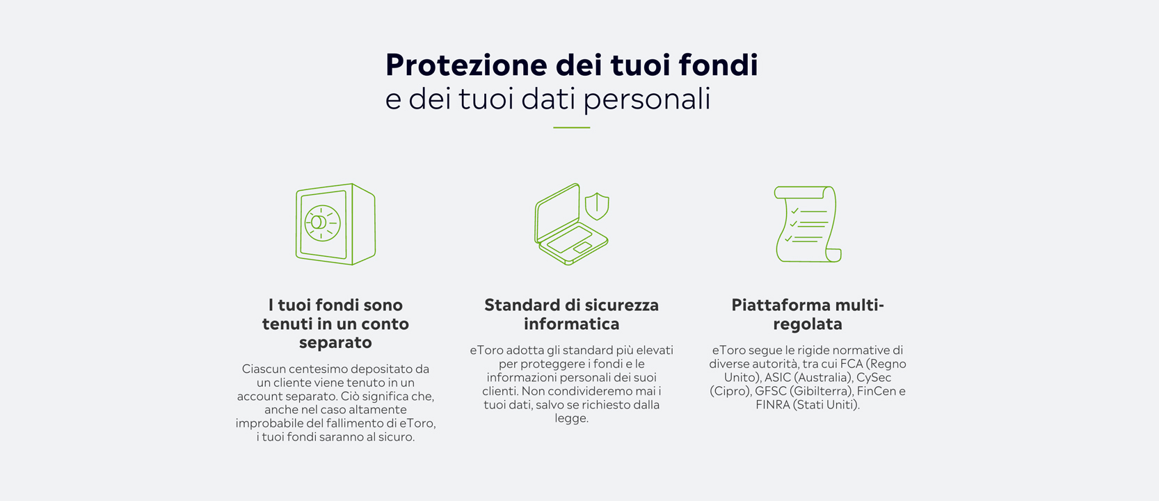 Informativa sulla sicurezza di eToro